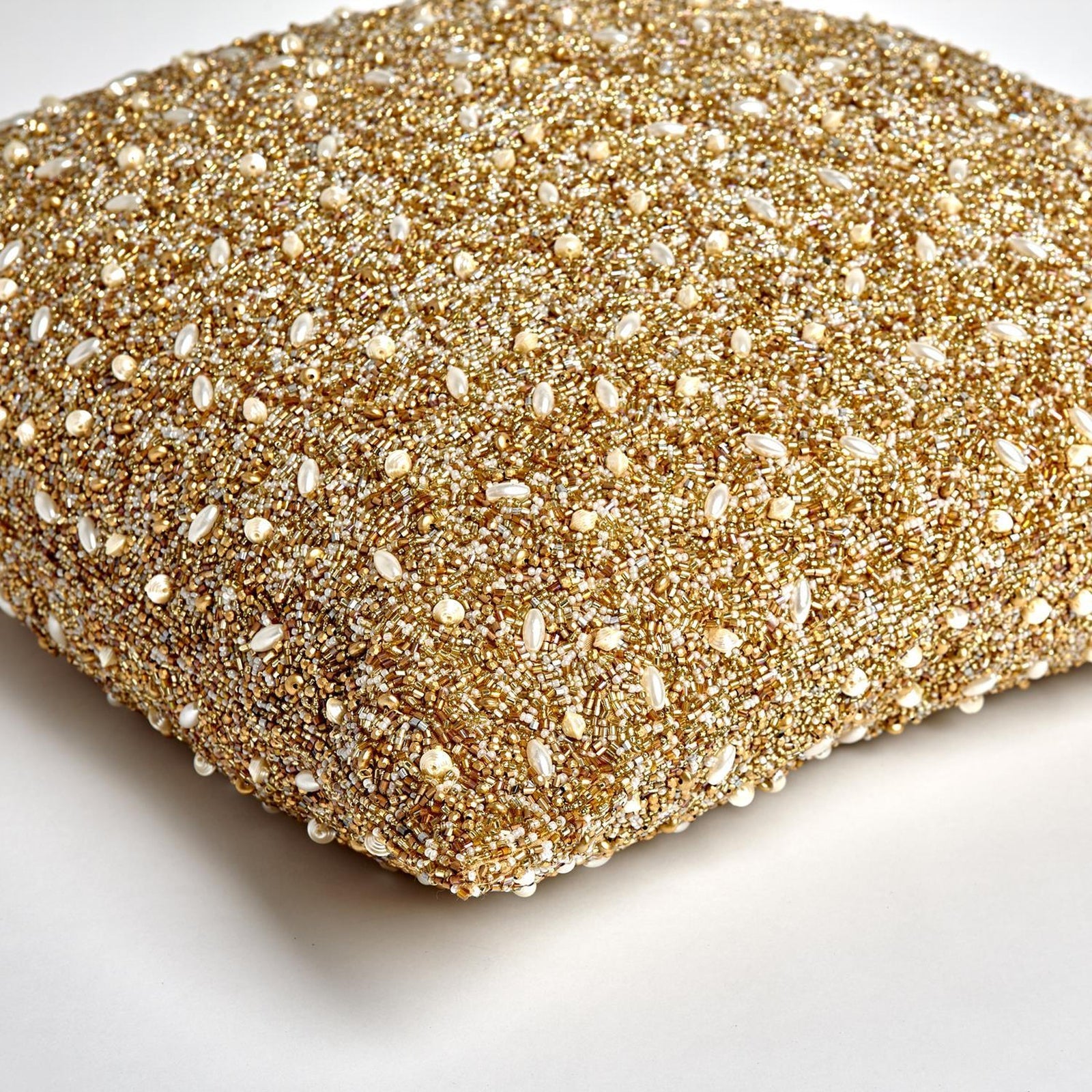 Global Views Golden Beaded Pillow