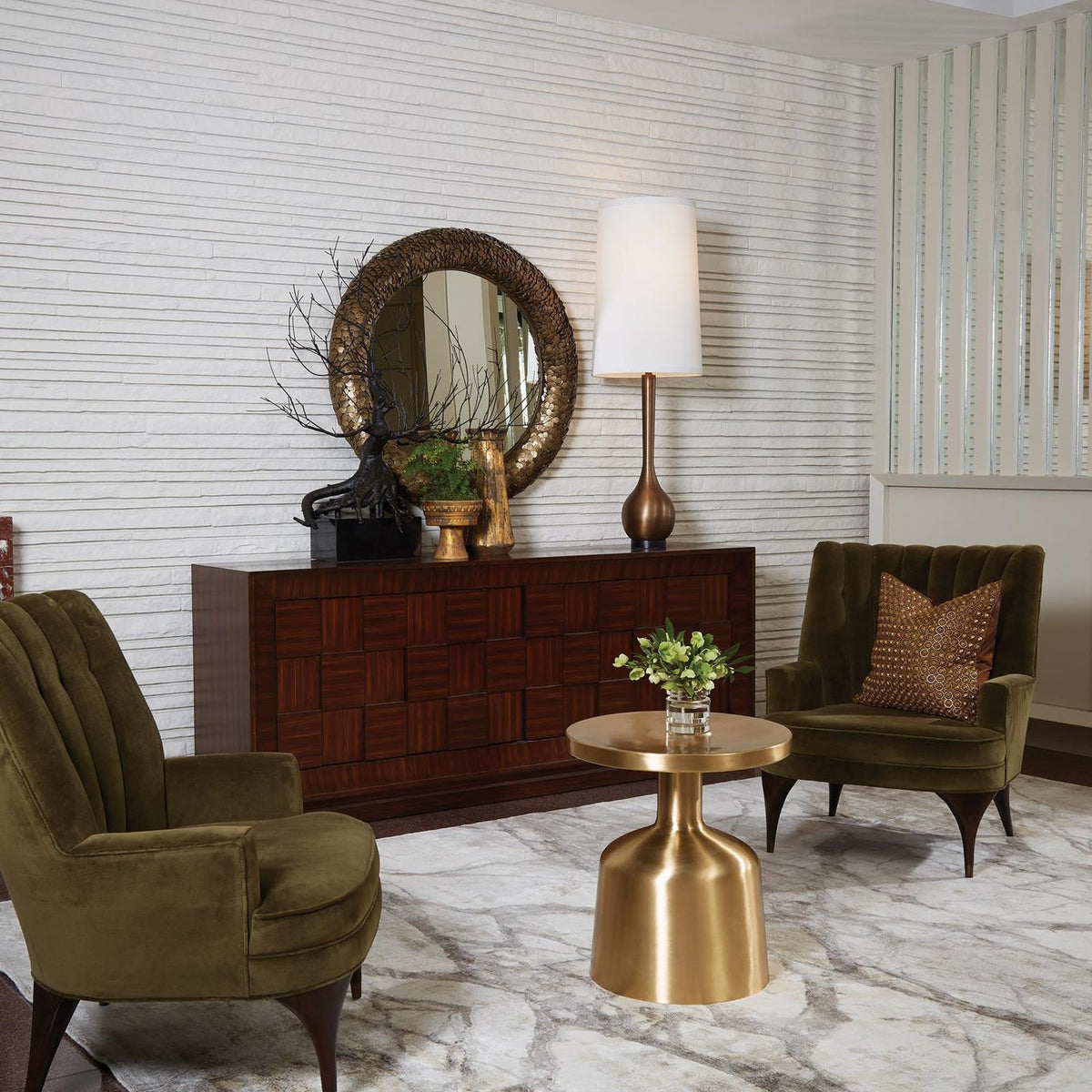 Global Views Light Bronze Bulb Floor Lamp