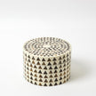 Global Views Round Triangle Print Stripe Box