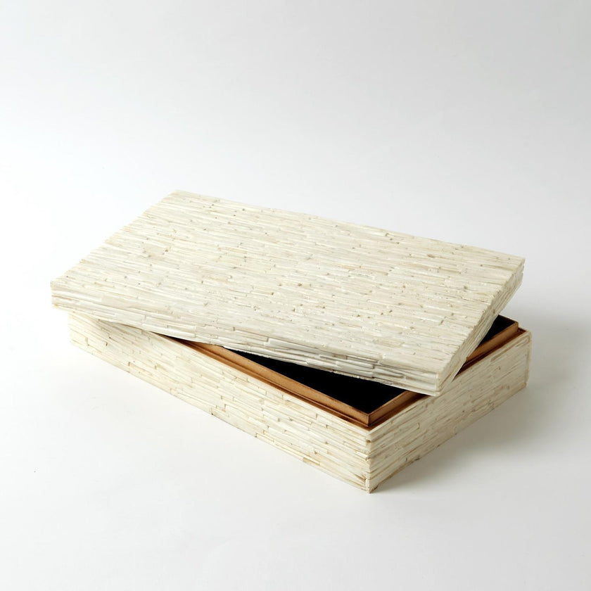 Global Views Chiseled Bone Storage Box