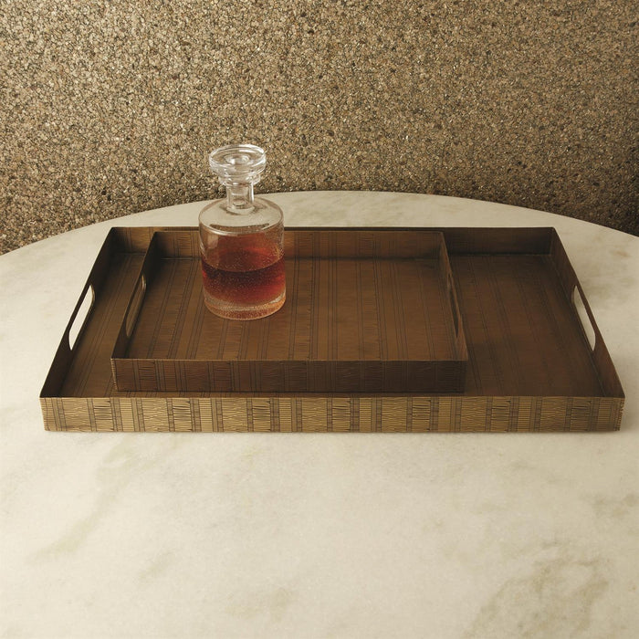 Global Views Kokoro Etched Rectangular Tray