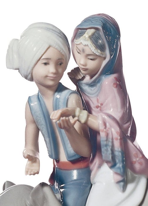 Lladro Hindu Children Figurine