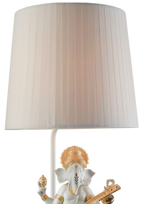 Lladro Veena Ganesha Table Lamp Golden Luster (US)