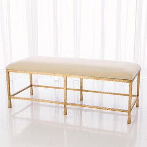 Global Views Muslin Cushion Quad Pod Bench