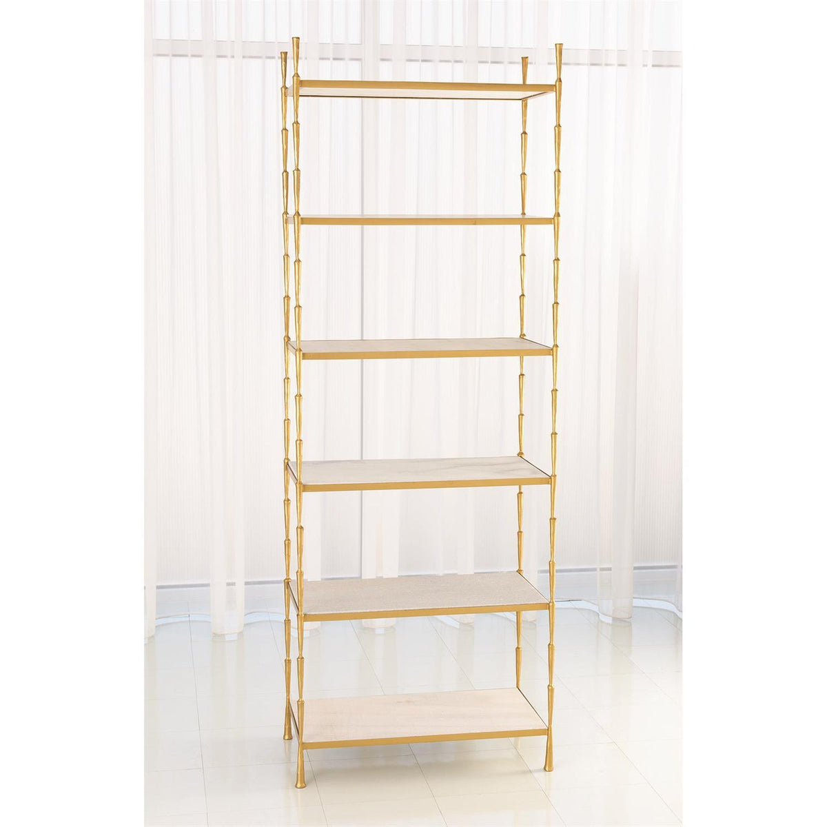 Global Views Antique Brass Spike Etagere