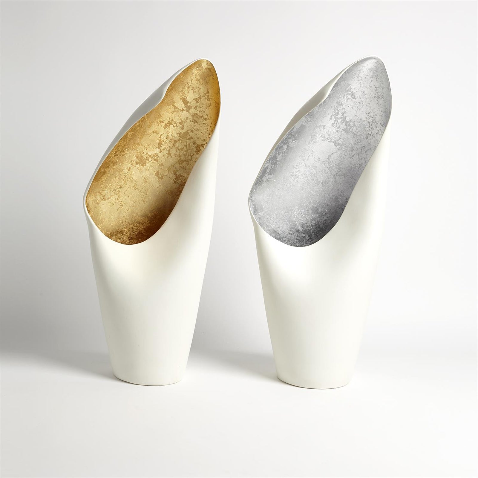 Global Views Cowl Lamp White Small