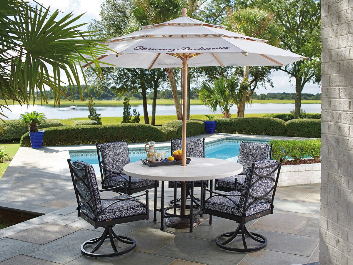 Tommy Bahama Outdoor Pavlova Swivel Rocker Dining Chair