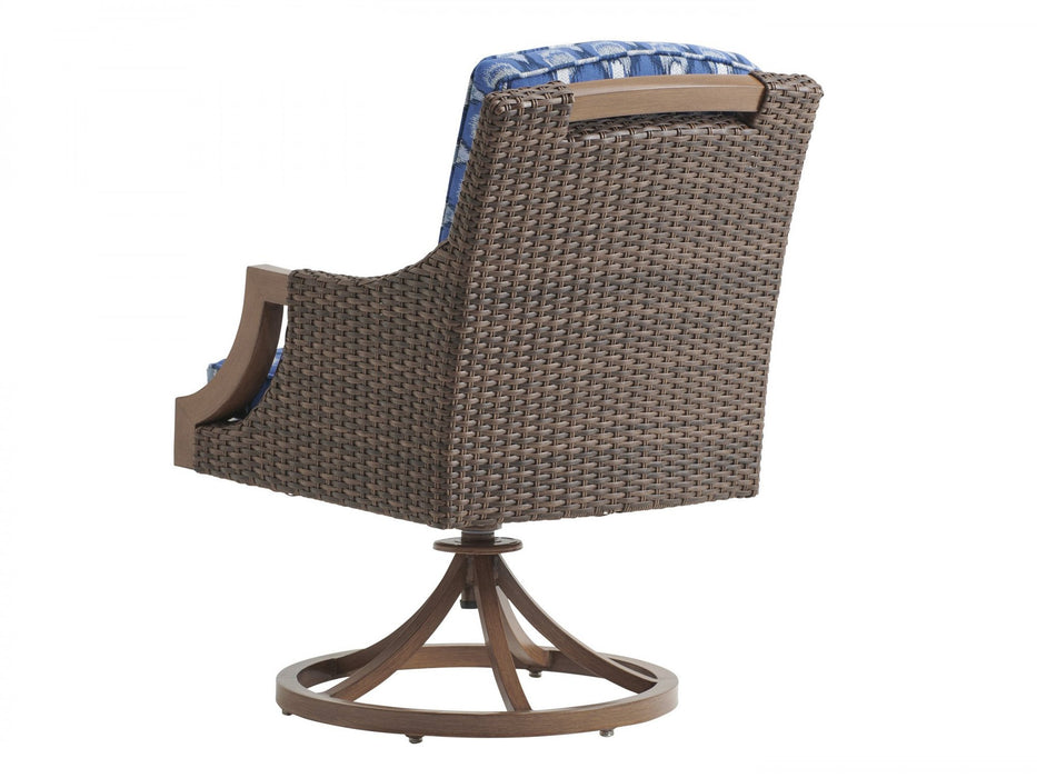 Tommy Bahama Outdoor Harbor Isle Swivel Rocker Arm Dining Chair