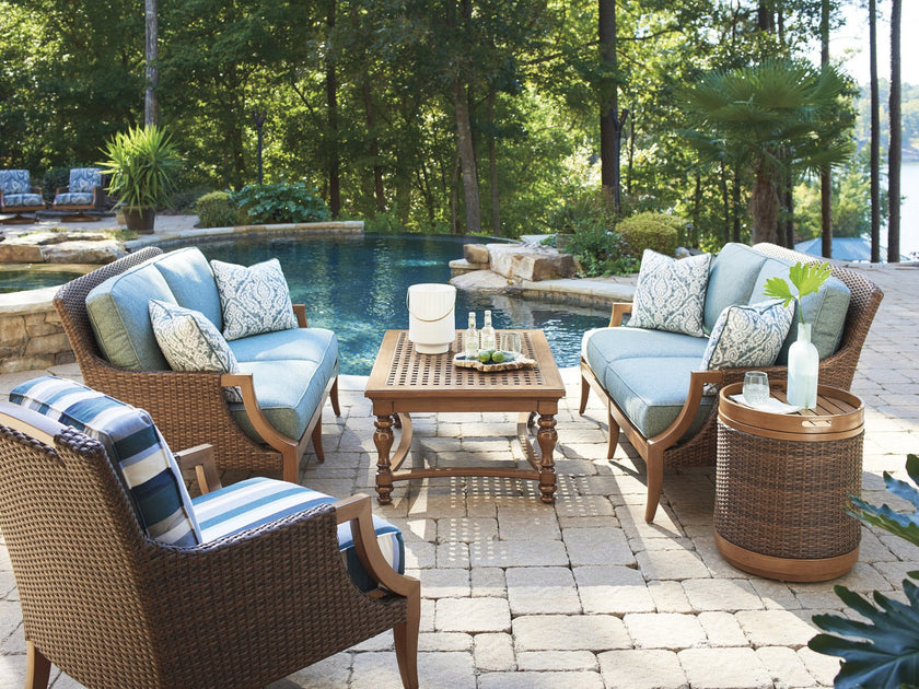 Tommy Bahama Outdoor Harbor Isle Rectangular Cocktail Table