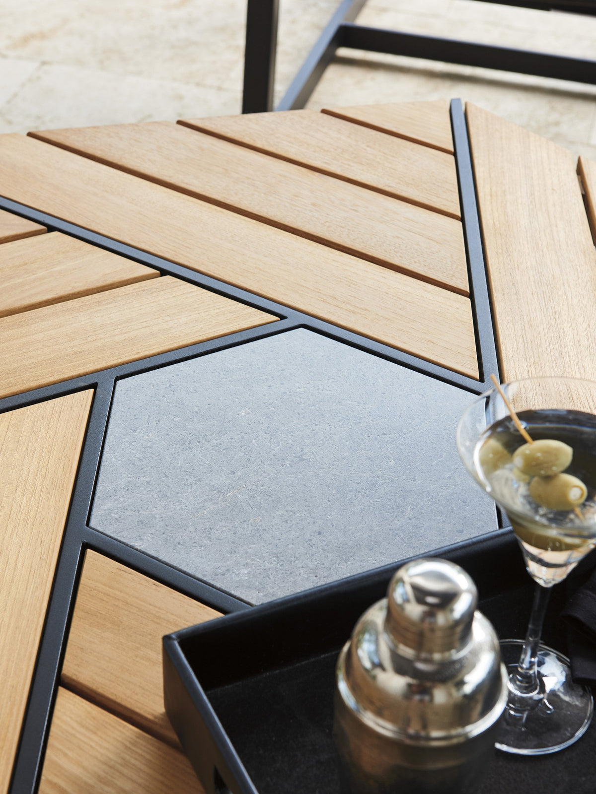 Tommy Bahama Outdoor South Beach Hexagonal Cocktail Table