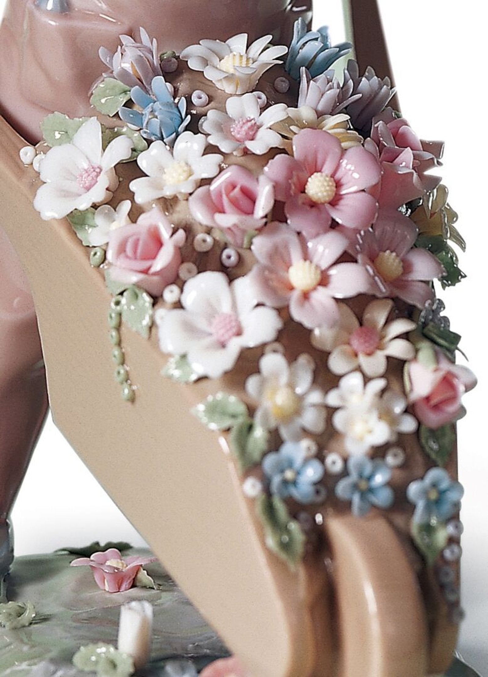 Lladro Wheelbarrow with Flowers Boy Figurine