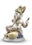 Lladro Mridangam Ganesha Figurine