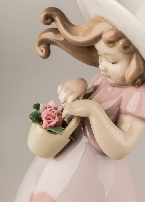 Lladro Little Rose Girl Figurine