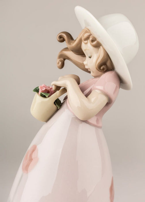 Lladro Little Rose Girl Figurine