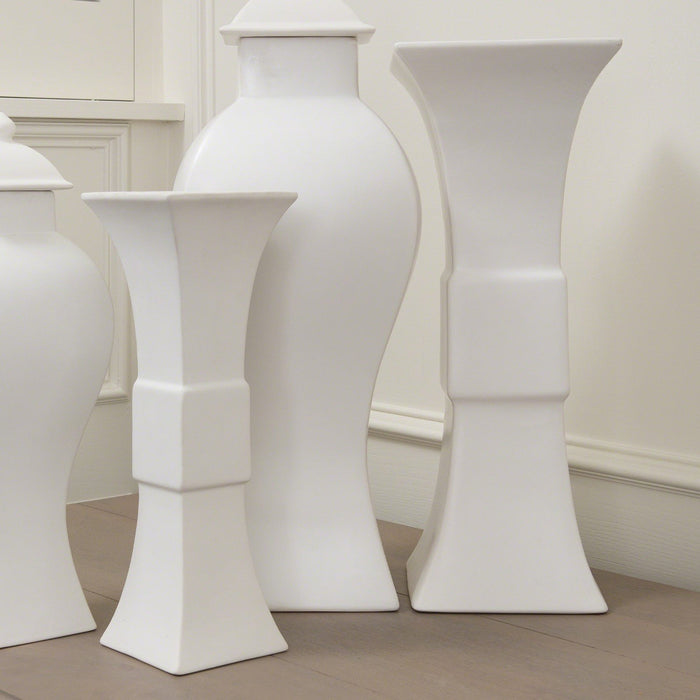 Global Views Garniture Vase-Matte White
