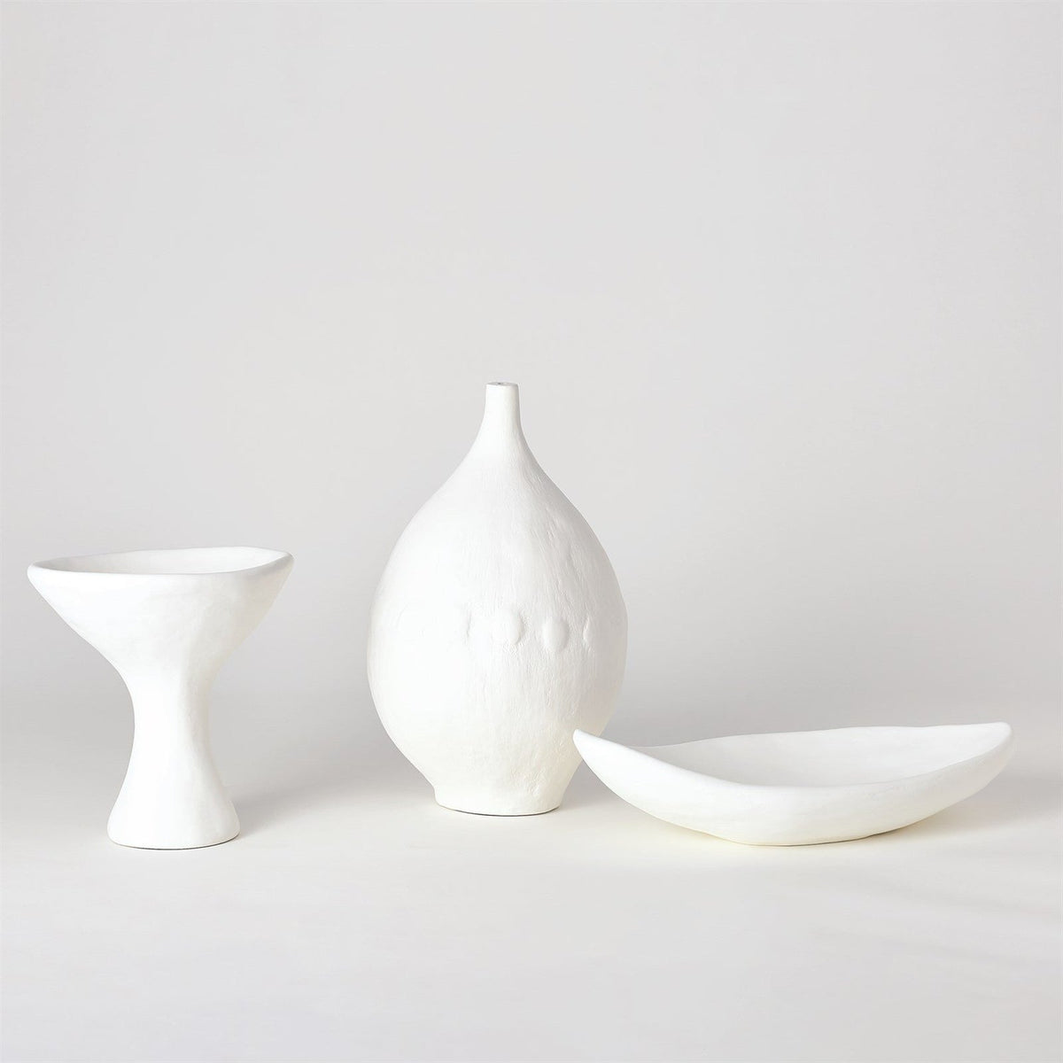 Global Views White Plaster Modernist Vase