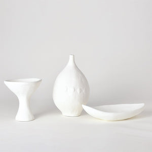 Global Views White Plaster Modernist Vase