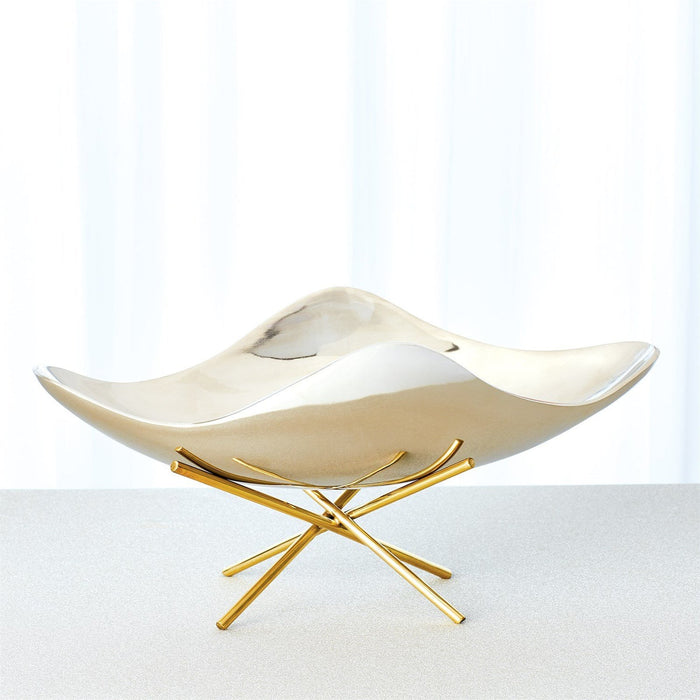 Global Views Thistle Decorative Bowl w/Brass Stand