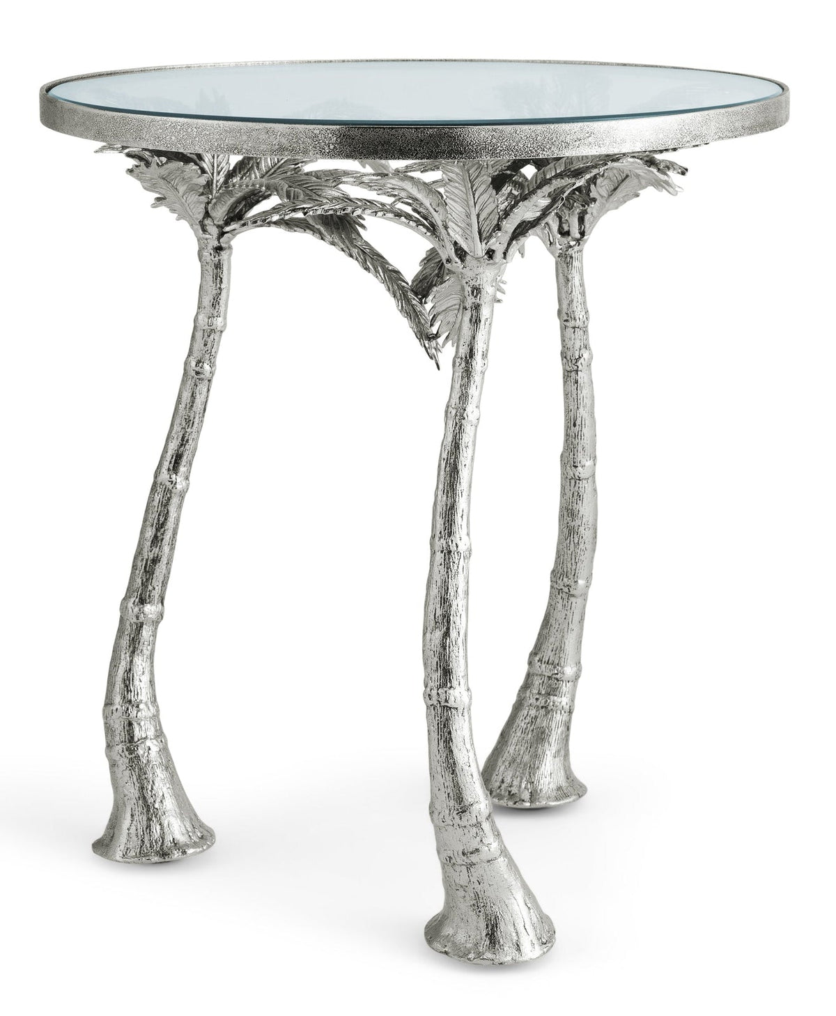 Michael Aram Palm Accent Table Nickel
