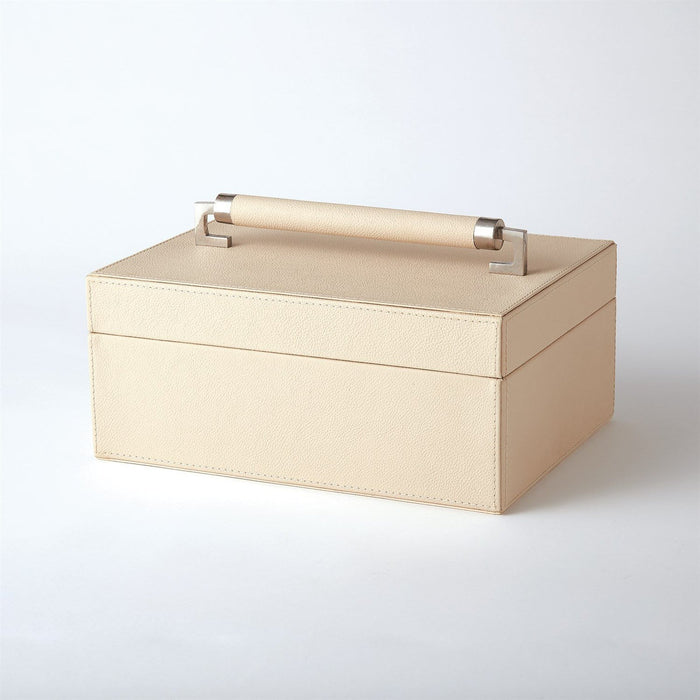 Global Views Wrapped Leather Handle Box