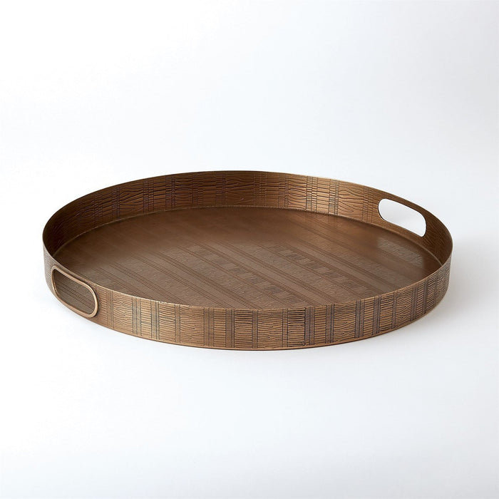 Global Views Kokoro Etched Round Tray