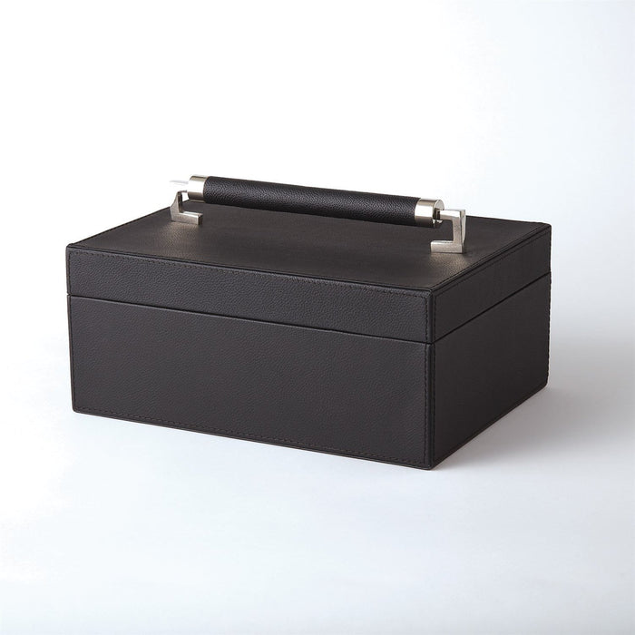 Global Views Wrapped Leather Handle Box