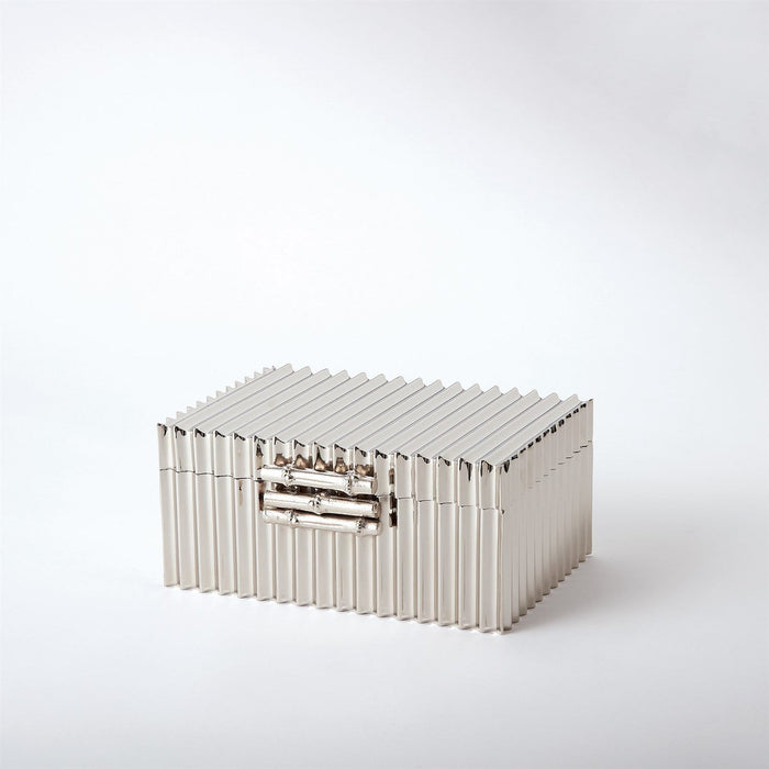 Global Views Corrugated Bamboo Box-Nickel