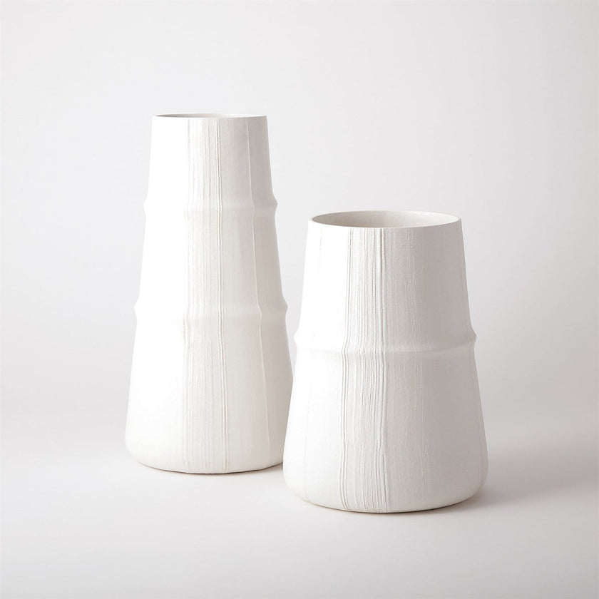 Global Views Soft White Linen Vase
