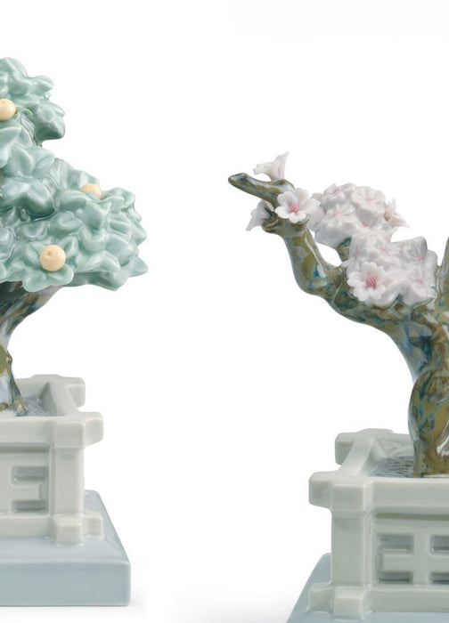 Lladro Japanese Tree Pots Figurine