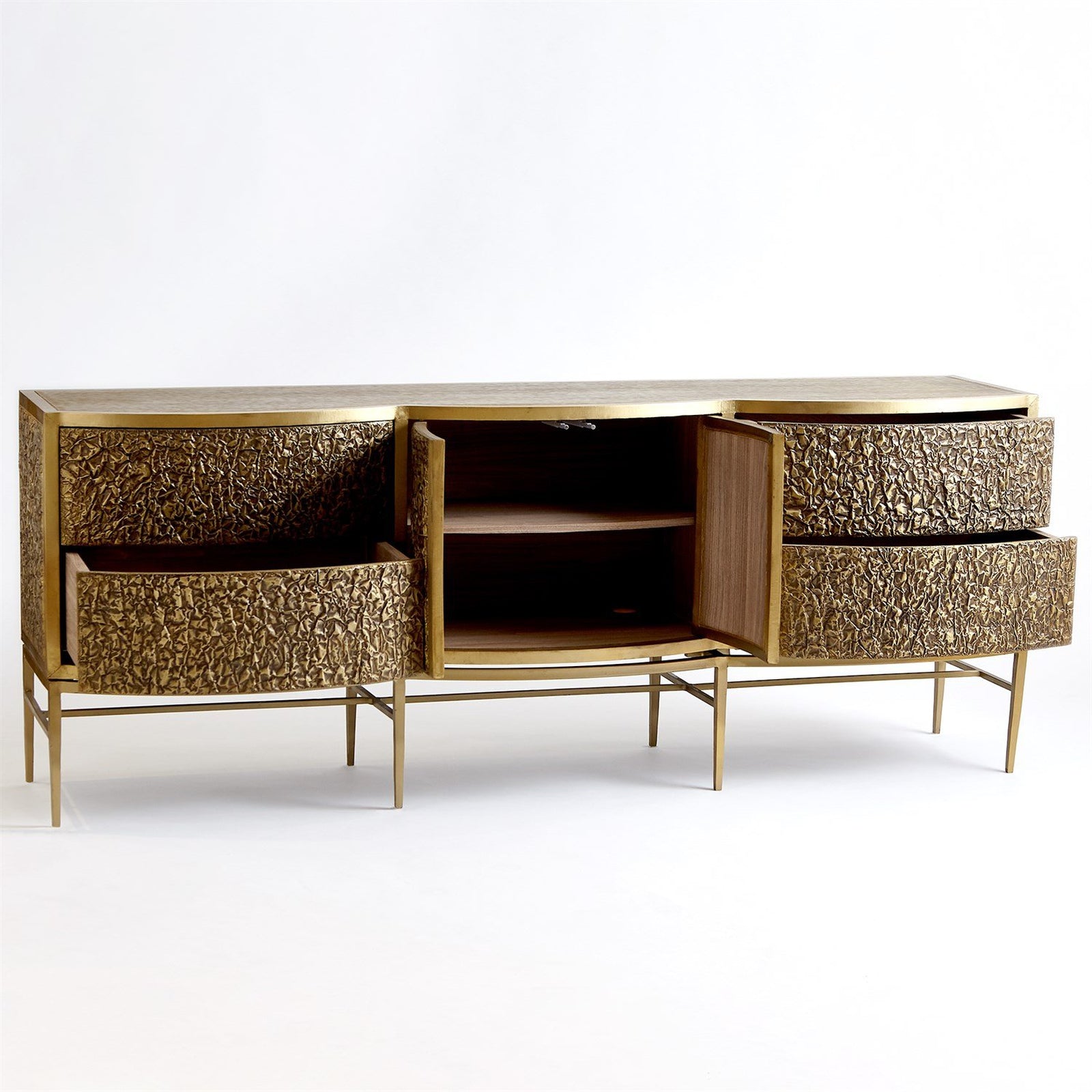 Global Views Crinkle Long Cabinet