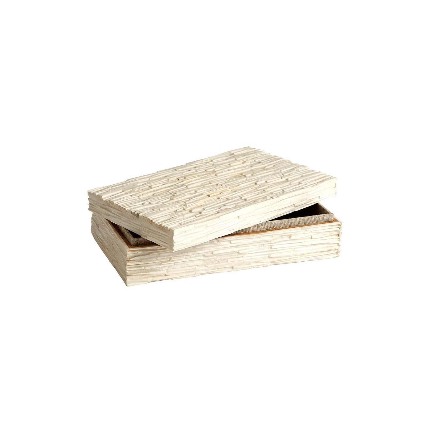 Global Views Chiseled Bone Storage Box