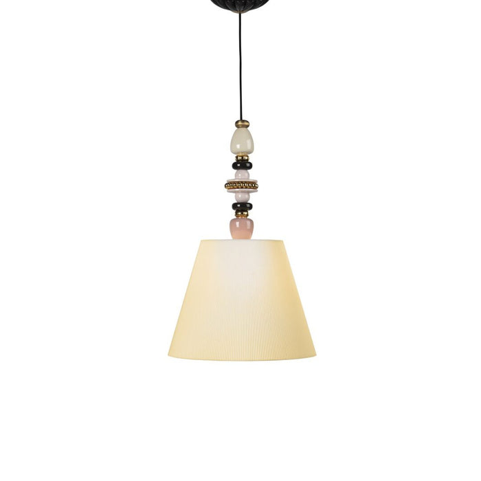 Lladro Firefly Ceiling Lamp Pink and Golden Luster (US)