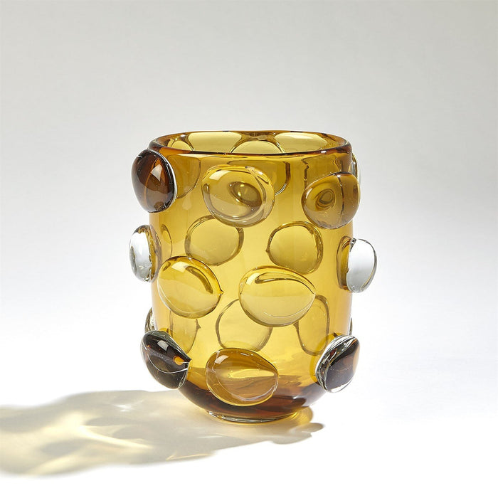 Global Views Rondelle Vase-Amber