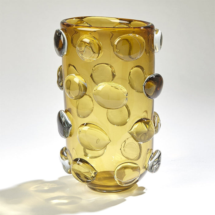 Global Views Rondelle Vase-Amber