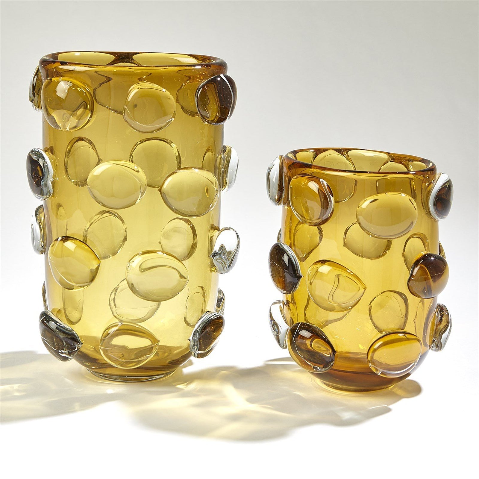 Global Views Rondelle Vase-Amber