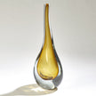 Global Views Stretched Neck Vase-Amber