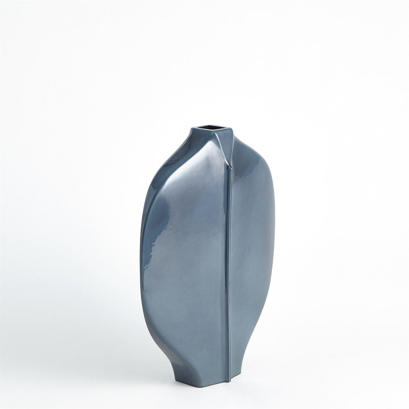Global Views Blue Center Ridge Vase