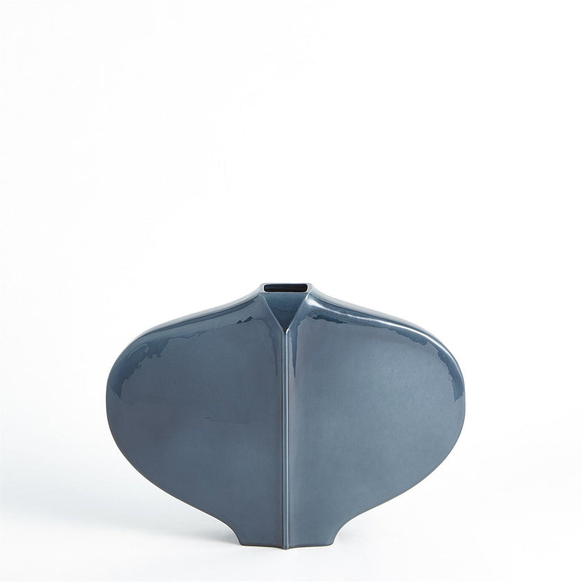 Global Views Blue Center Ridge Vase