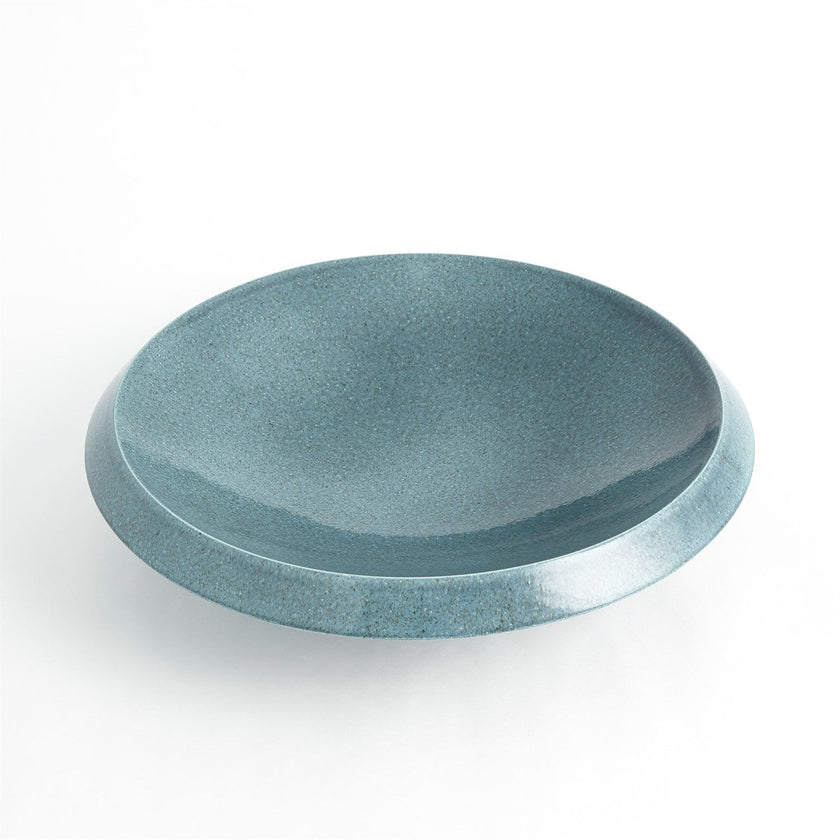 Global Views Round Teal Low Bowl