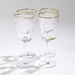 Global Views Hammered Footed Wine Glasses - Set of 4