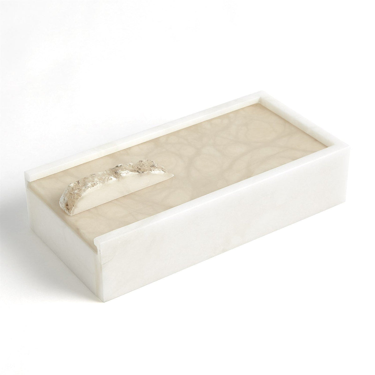 Global Views Alabaster Rock Finial Box