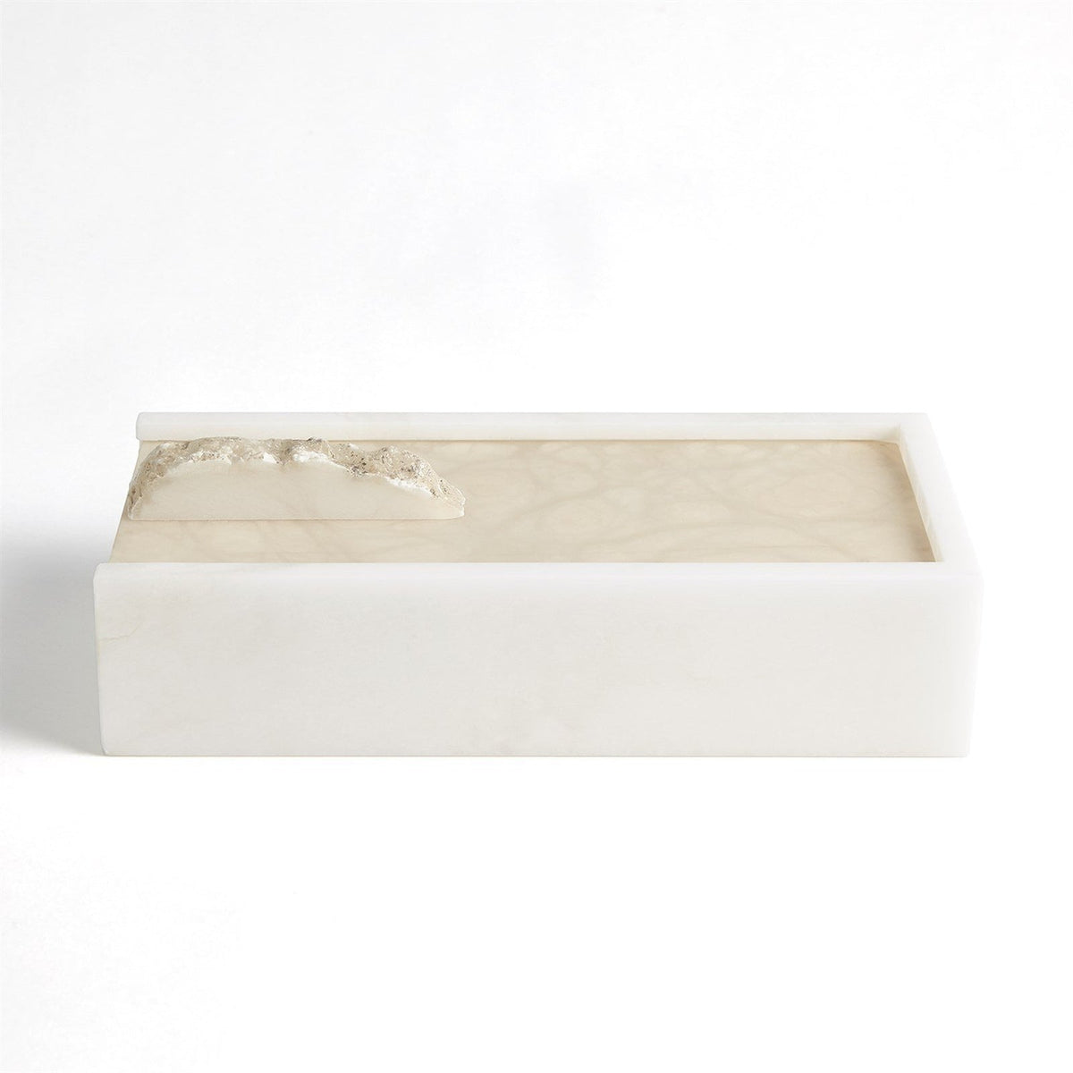 Global Views Alabaster Rock Finial Box