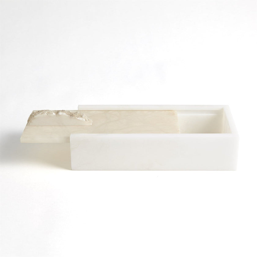 Global Views Alabaster Rock Finial Box