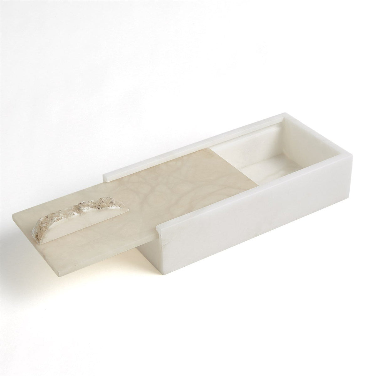 Global Views Alabaster Rock Finial Box