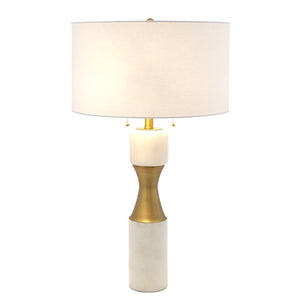 Global Views Marble Cinch Lamp - White