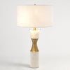 Global Views Marble Cinch Lamp - White