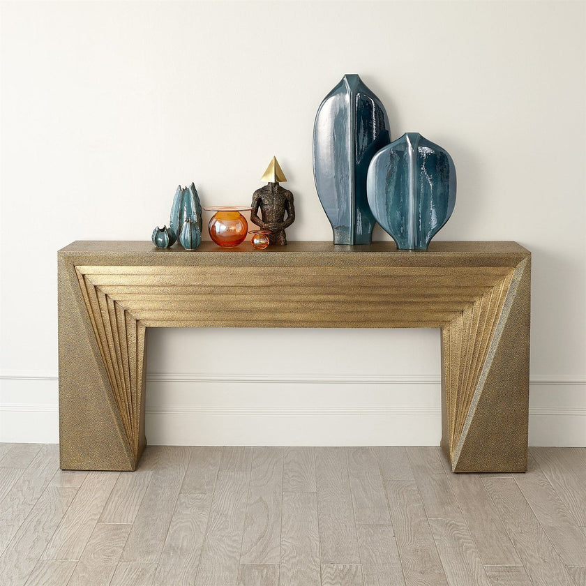 Global Views Brass Deco Console