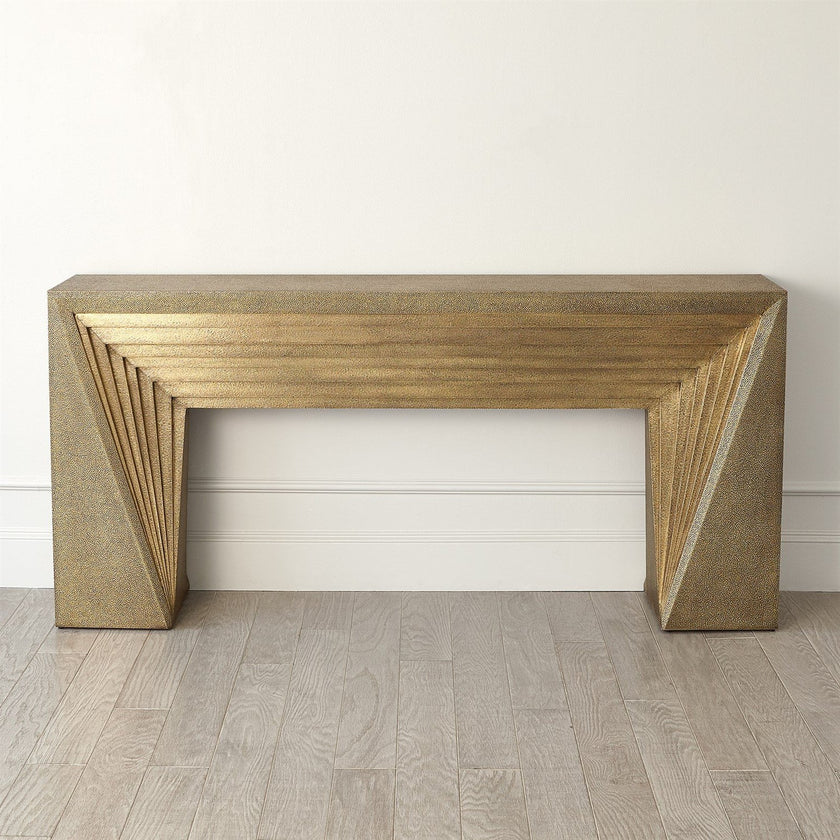 Global Views Brass Deco Console