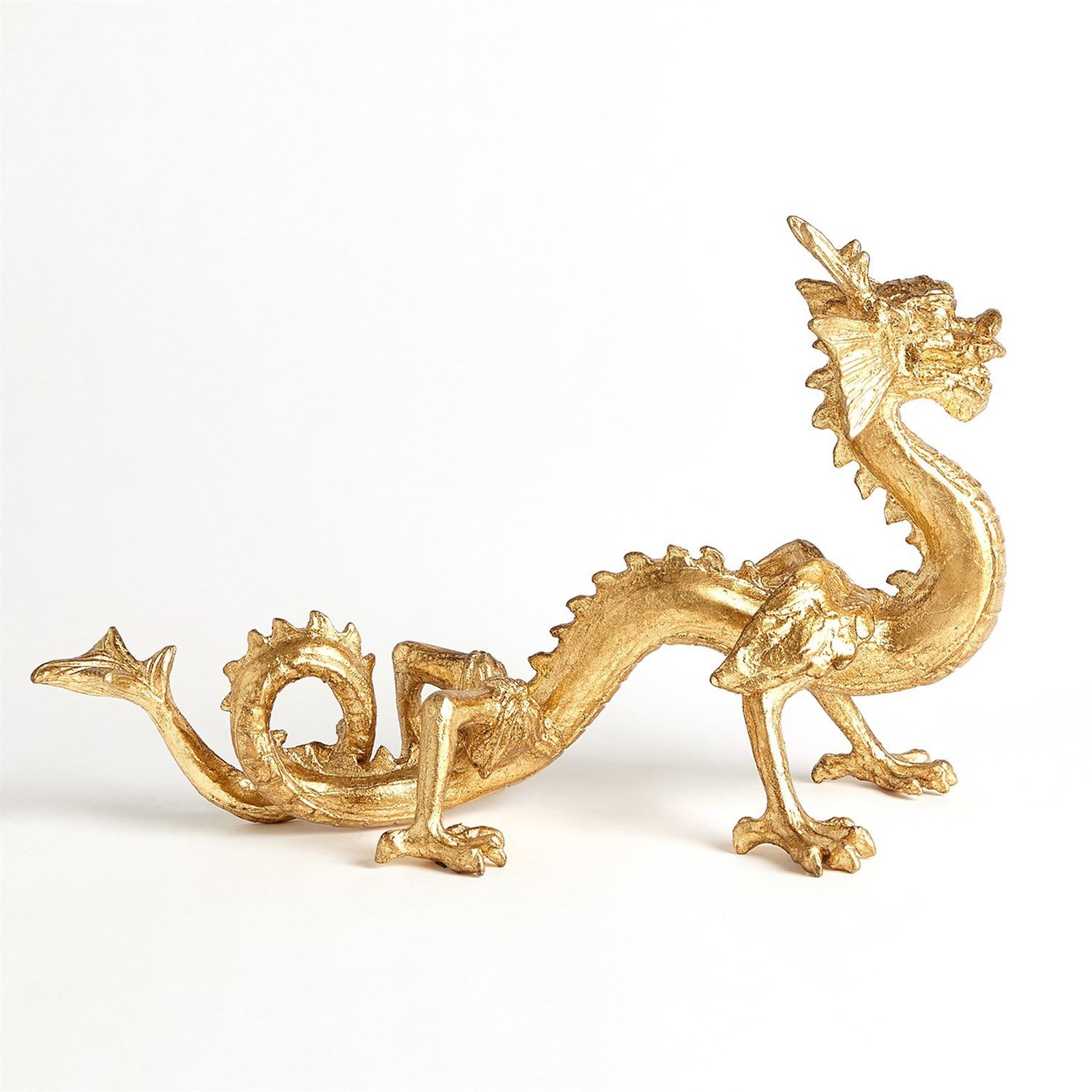 Global Views Gold Leaf Standing Dragon