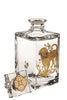 Vista Alegre Golden Whisky Decanter with Gold Dog